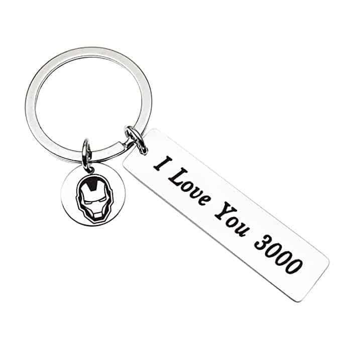 I Love You 3000 Lettering Engraved Cuff Bangle Key chain