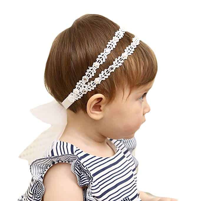Elastic Headband Cotton Lace a baptism baby girl gifts