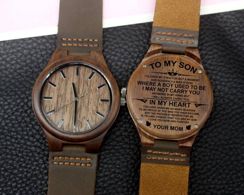 Engraved Wooden Watch