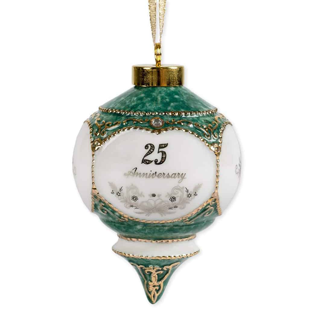 Happy 25th Wedding Anniversary Hanging Ornament