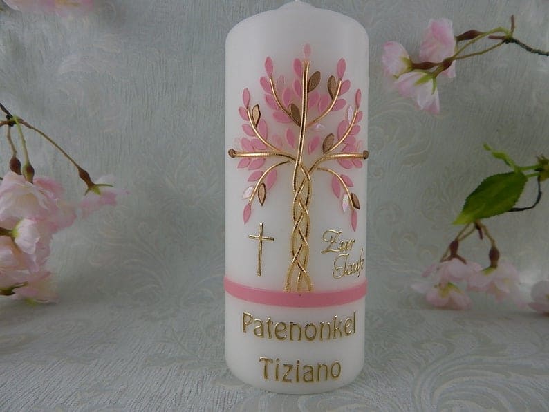 Personalized Baptism Candle Tree of Life a baptism girl gifts