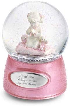 Personalized Praying Girl Musical Snow Globe