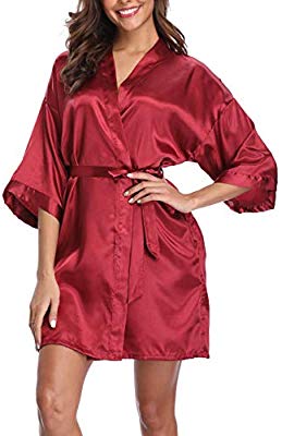 Silk Kimono Short Robes