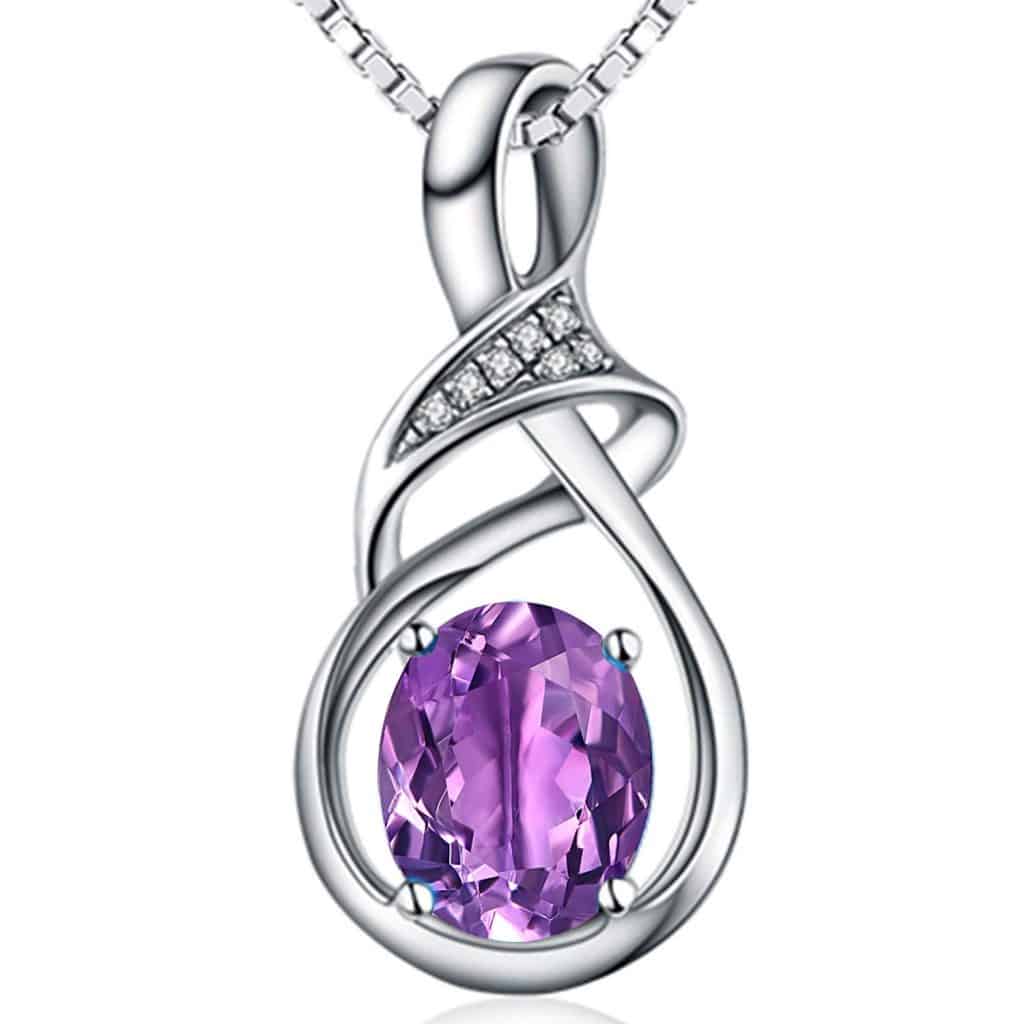 Topaz Amethyst Pendant Necklace