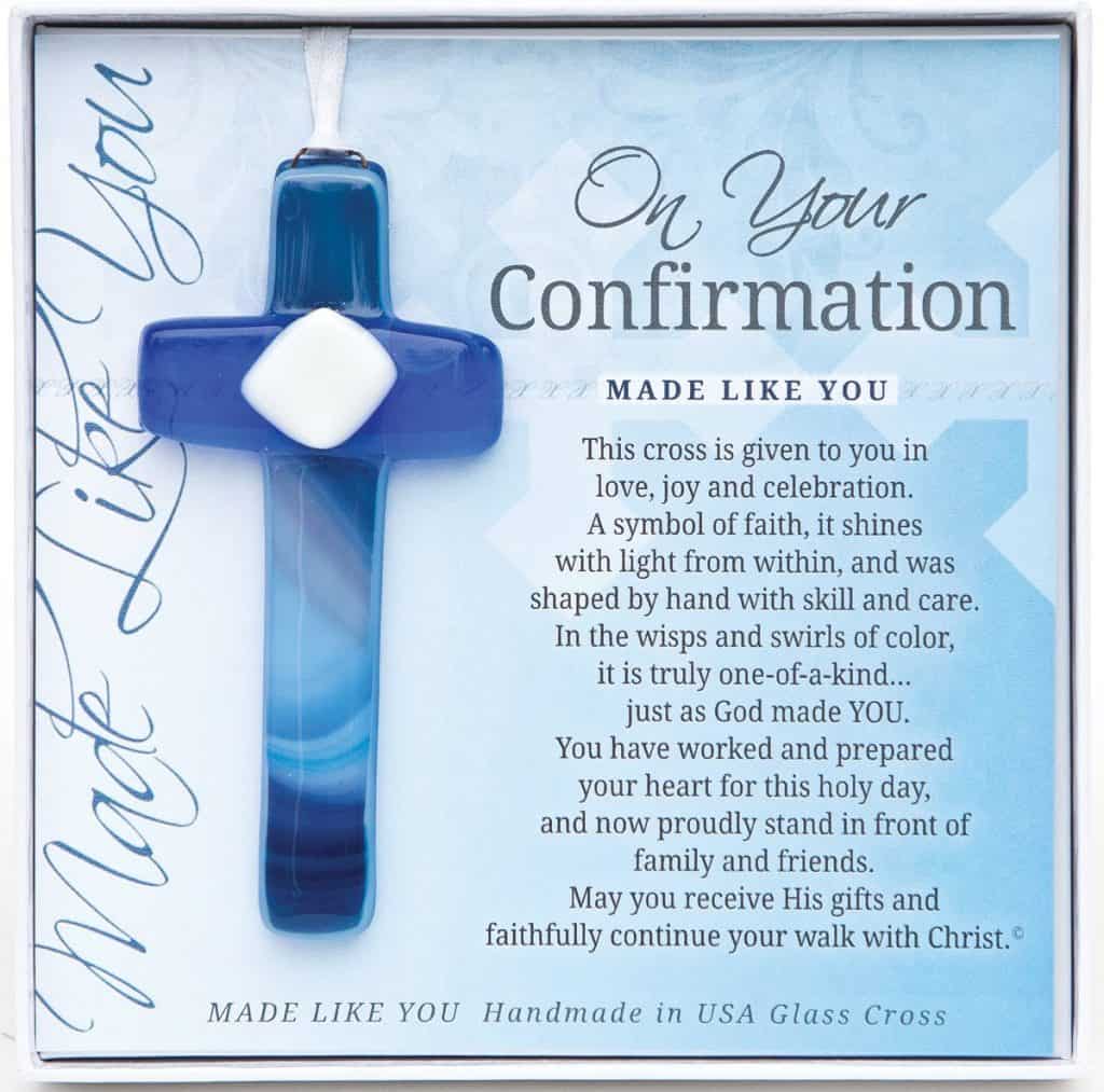 Keepsake glass cross a confirmation gift boy